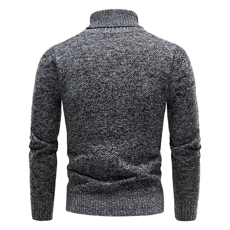 Men's Black Turtleneck Jumper – Slim Fit Knitwear for Casual Wear 1