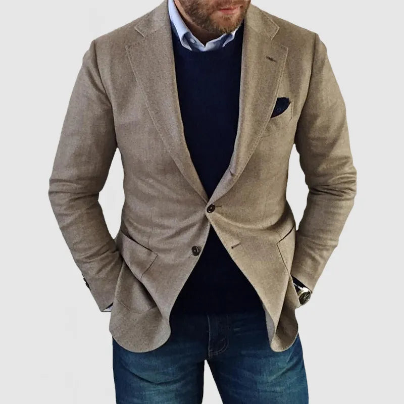 Men's Blazer Jacket – Tailored Two-Button Design for Business Casual and Smart Events 1