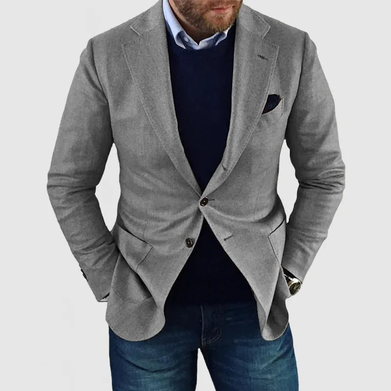 Men's Blazer Jacket – Tailored Two-Button Design for Business Casual and Smart Events 3