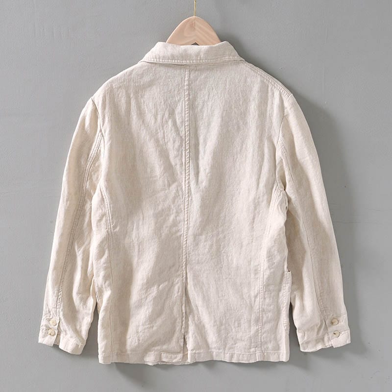 Men's Casual Blazer Jacket – Lightweight Linen Blend, Unstructured Fit for Smart-Casual Wear 2