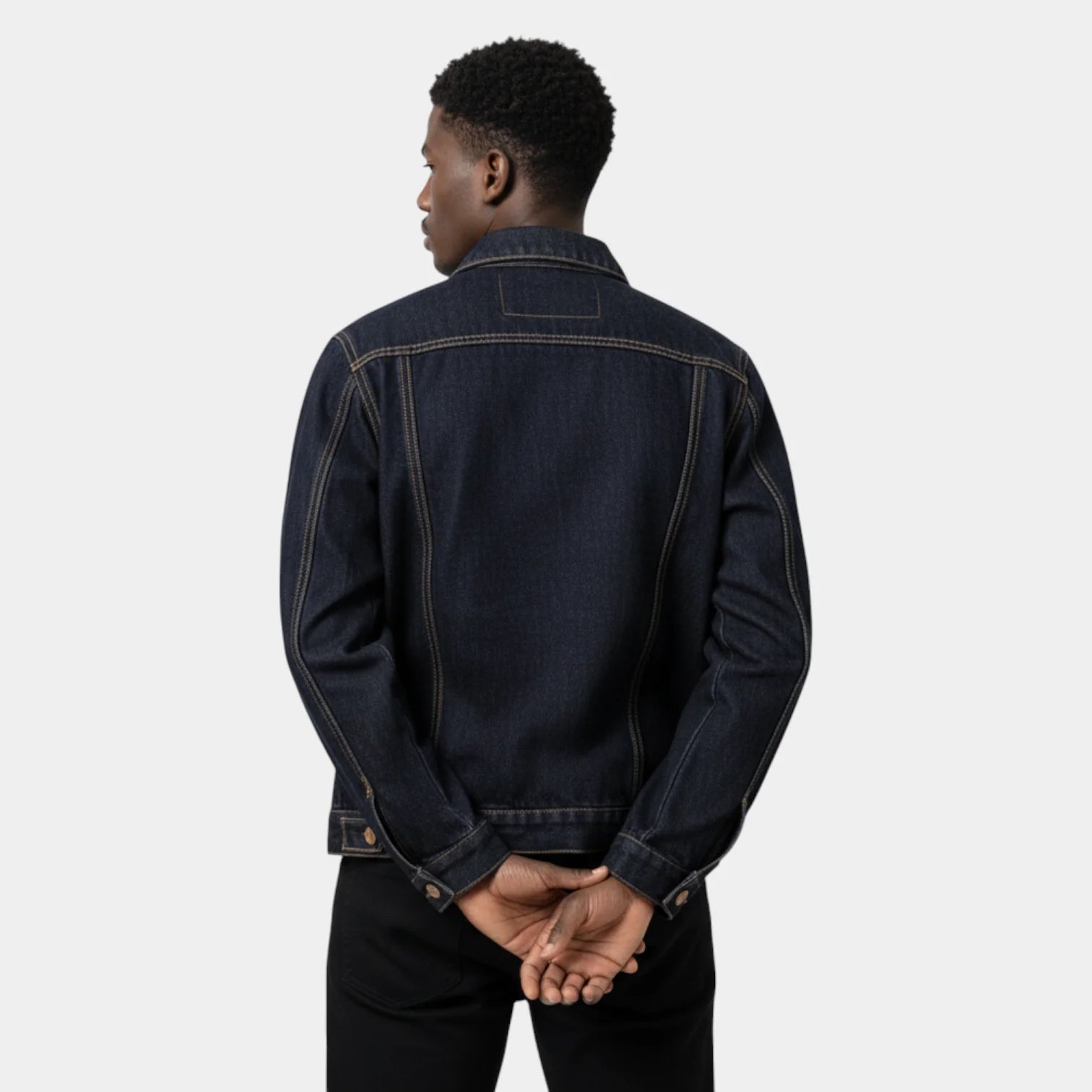 Men's Denim Jacket – Classic Trucker Style with Chest Flap Pockets for All Seasons 2