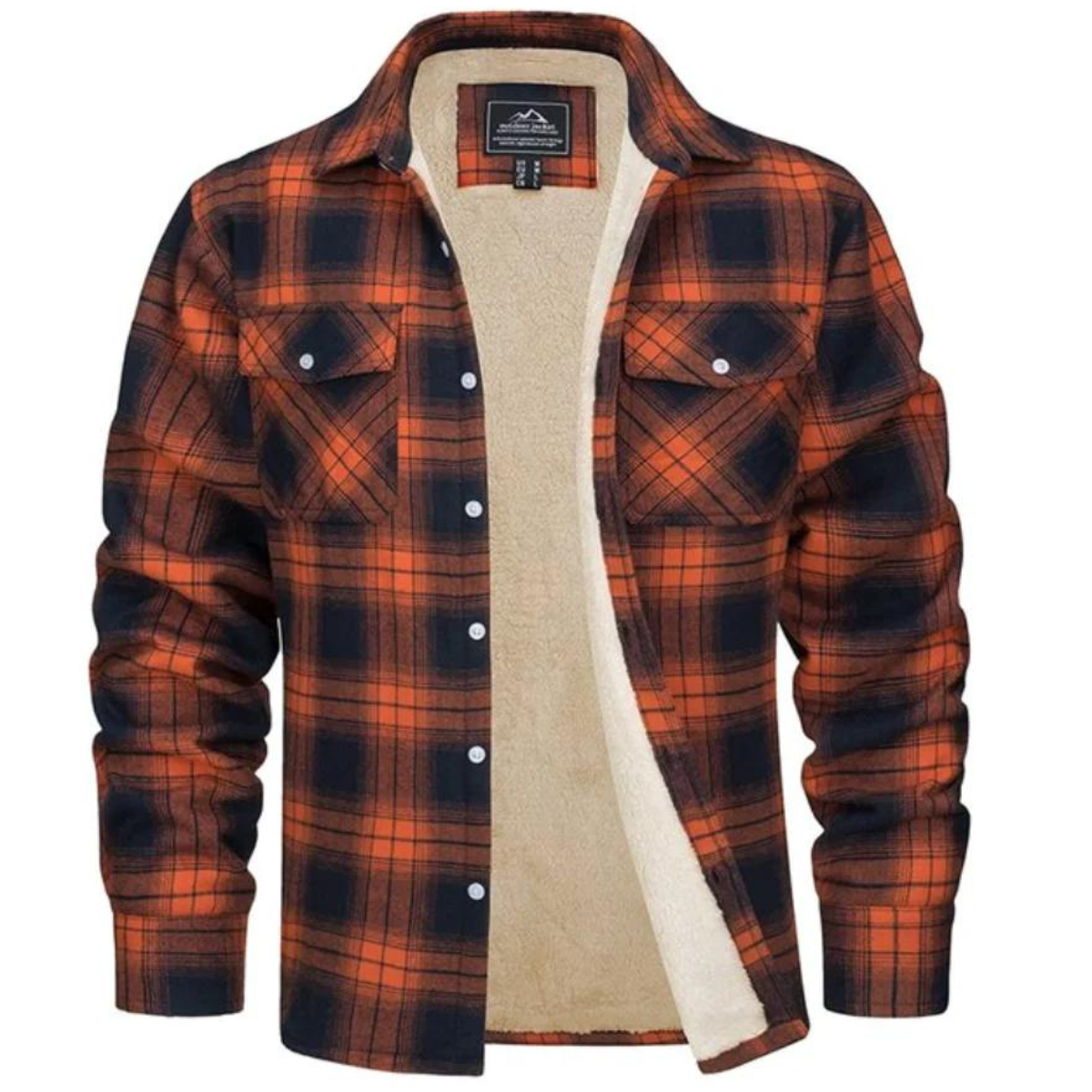 Men's Sherpa Lined Plaid Jacket – Cozy and Stylish for Cold Weather 0