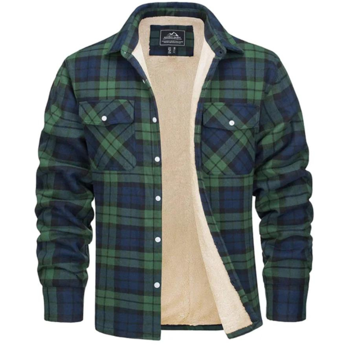 Men's Sherpa Lined Plaid Jacket – Cozy and Stylish for Cold Weather 4