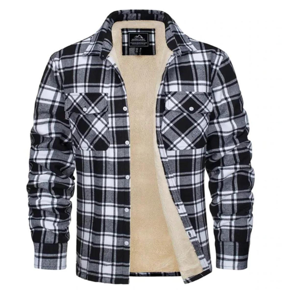 Men's Sherpa Lined Plaid Jacket – Cozy and Stylish for Cold Weather 6