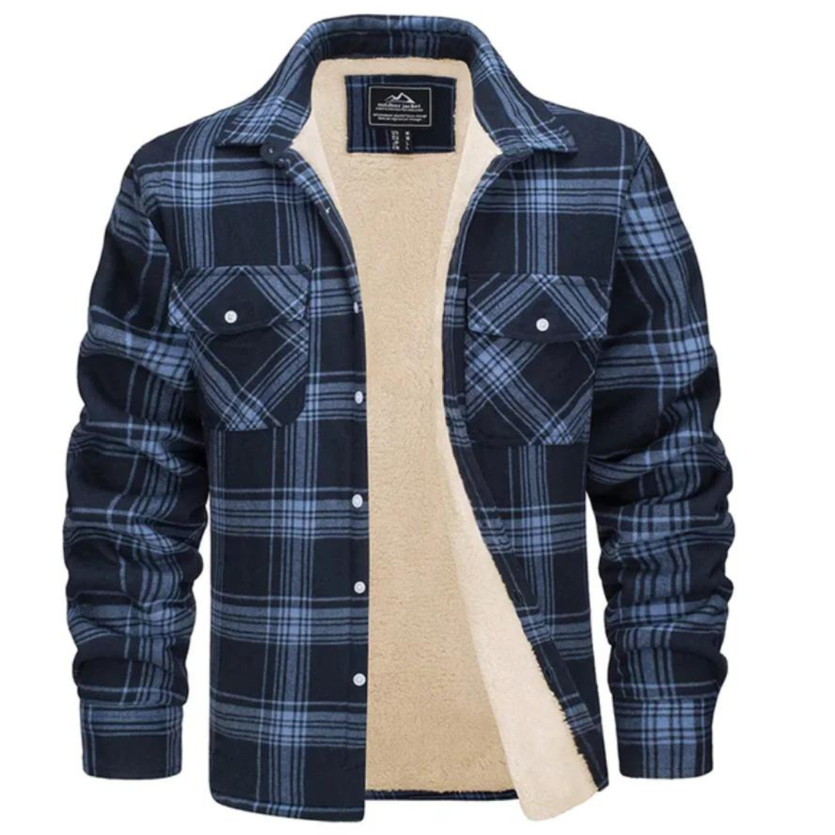 Men's Sherpa Lined Plaid Jacket – Cozy and Stylish for Cold Weather 8