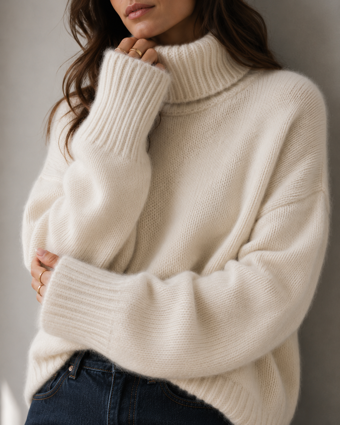 Oversized Turtleneck Sweater – 100% Cashmere for Autumn and Winter 5