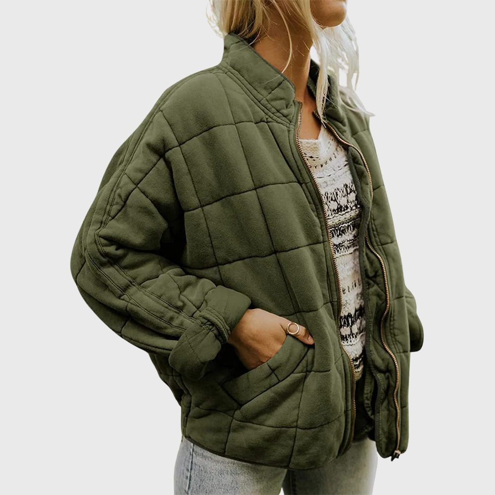 Quilted Jacket for Women – Oversized Lightweight Winter Coat for Cold Weather 0
