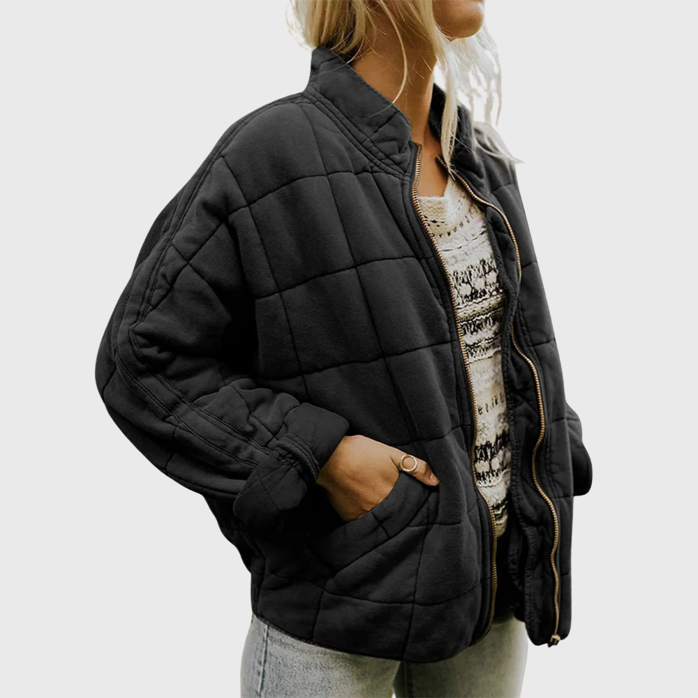 Quilted Jacket for Women – Oversized Lightweight Winter Coat for Cold Weather 1