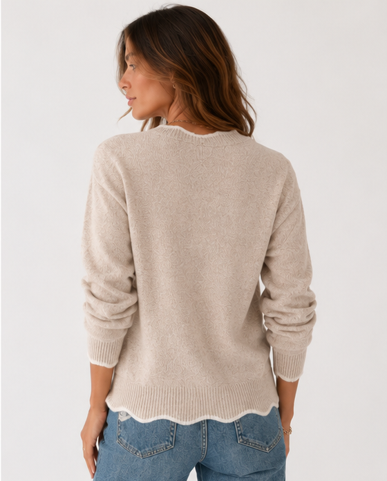 V-Neck Long Sleeve Sweater for Women – Lightweight Cotton Blend, Loose Fit for Autumn and Winter 2