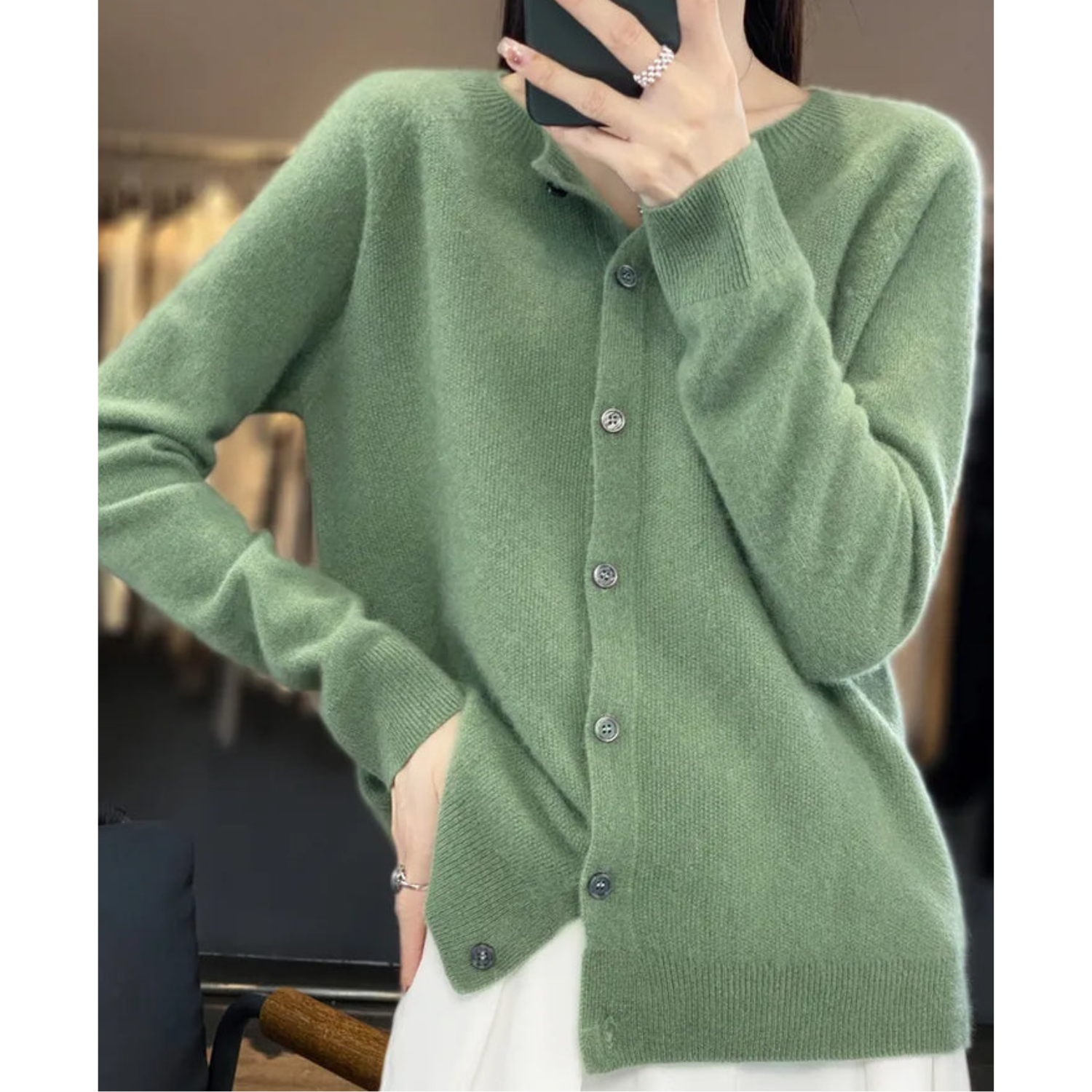 Women's Long Cardigan with Button Closure – Relaxed Fit, Soft Knit for Everyday Wear 11