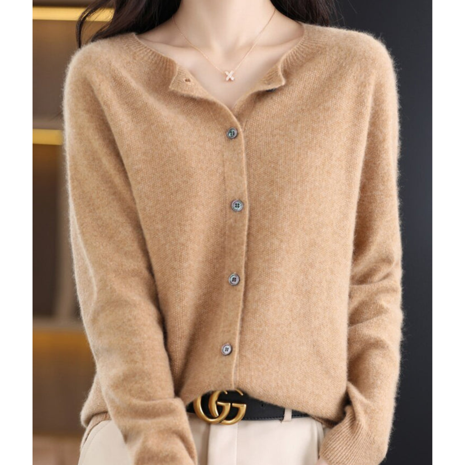 Women's Long Cardigan with Button Closure – Relaxed Fit, Soft Knit for Everyday Wear 13