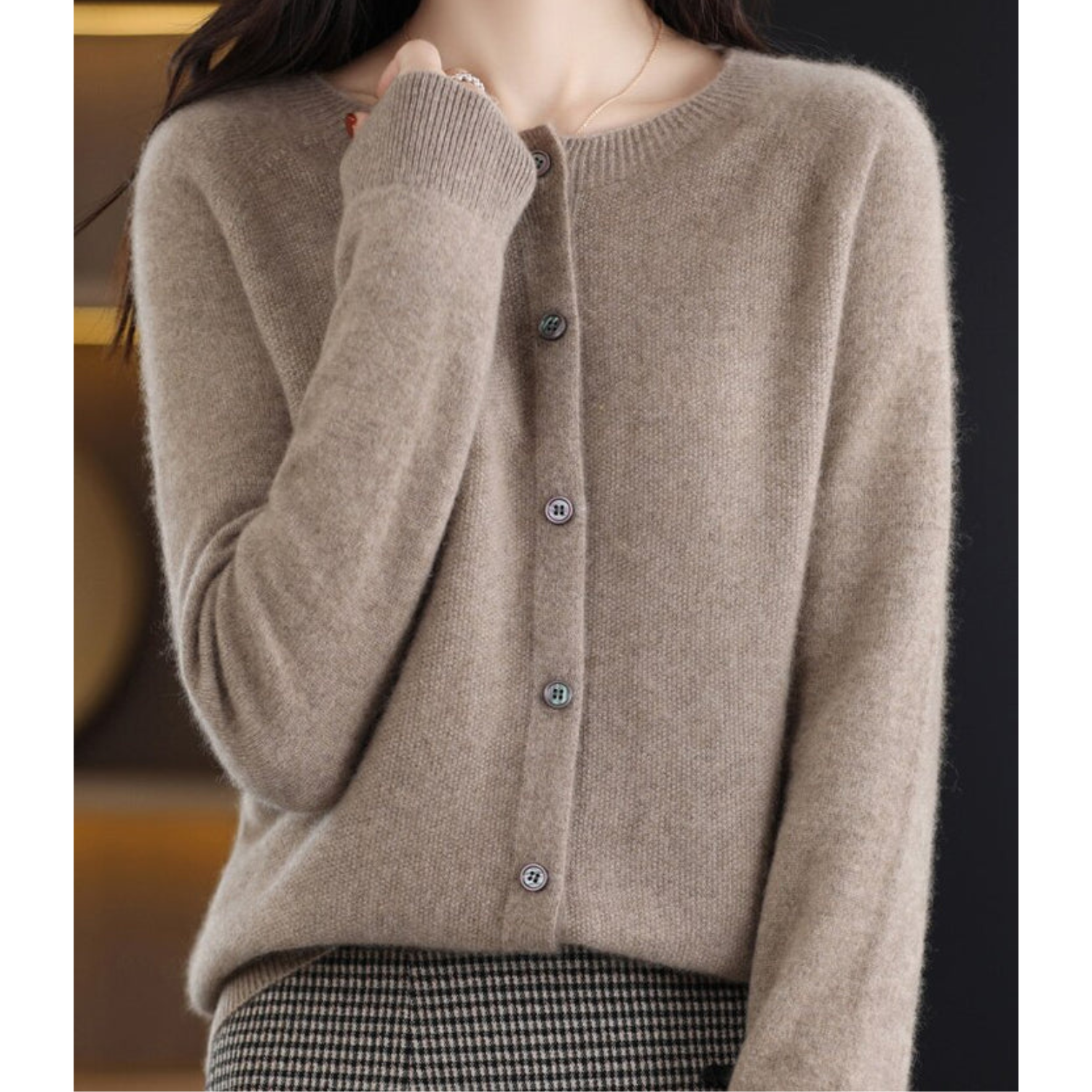 Women's Long Cardigan with Button Closure – Relaxed Fit, Soft Knit for Everyday Wear 14