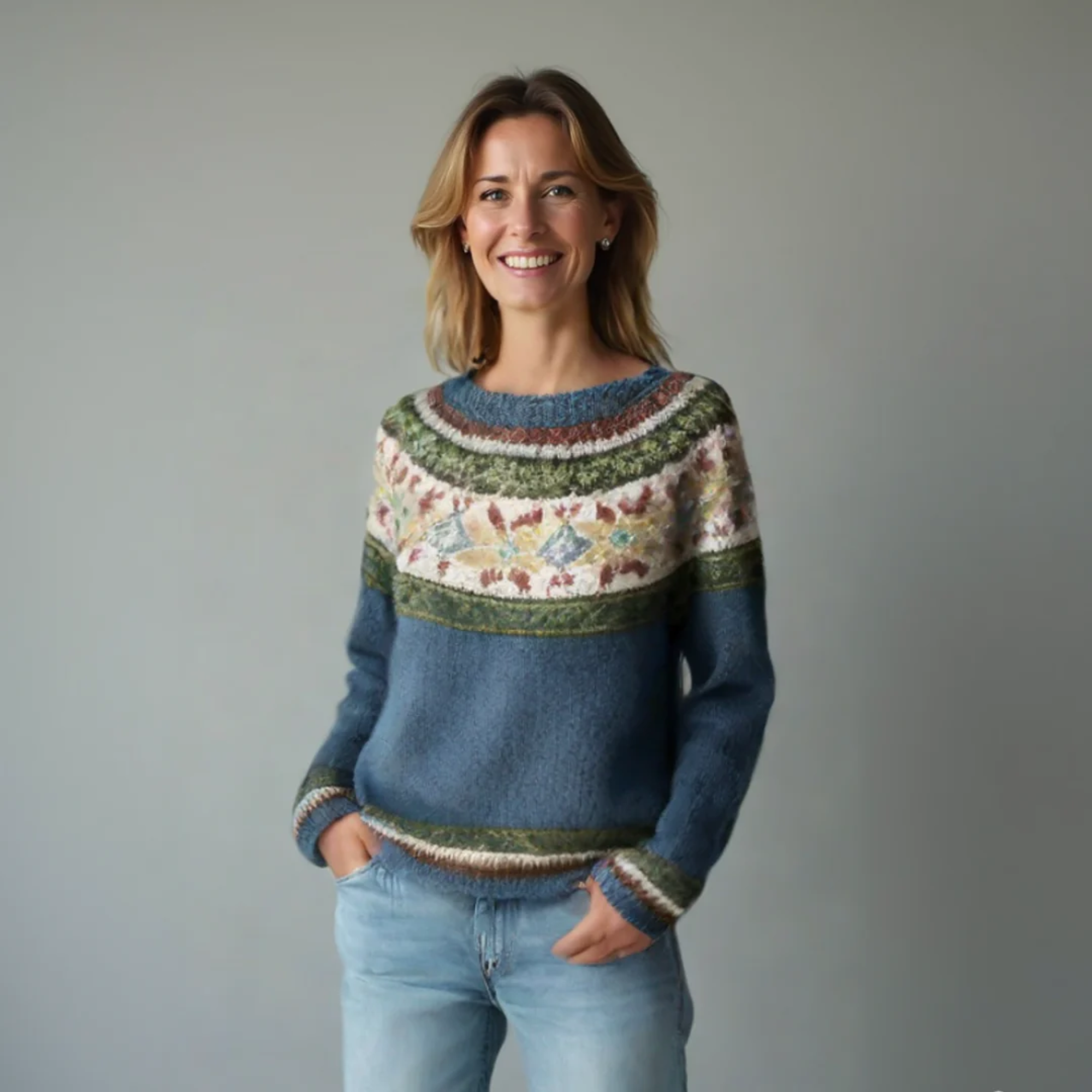 Women's Nordic-Inspired Sweater – Cozy Relaxed Fit for Winter Fashion 7