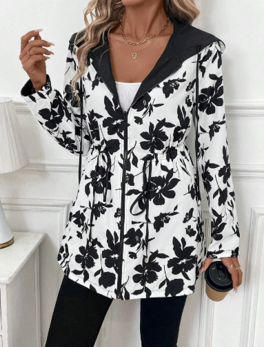 Women's Reversible Coat – Leopard Print and Neutral for Versatile Styling 2