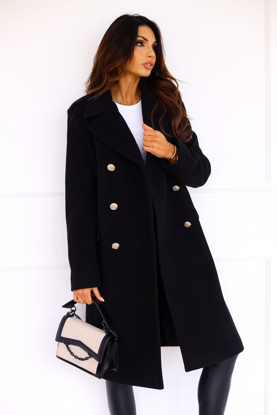 Women's Trench Coat – Long Double-Breasted Winter Outerwear with Pockets 2