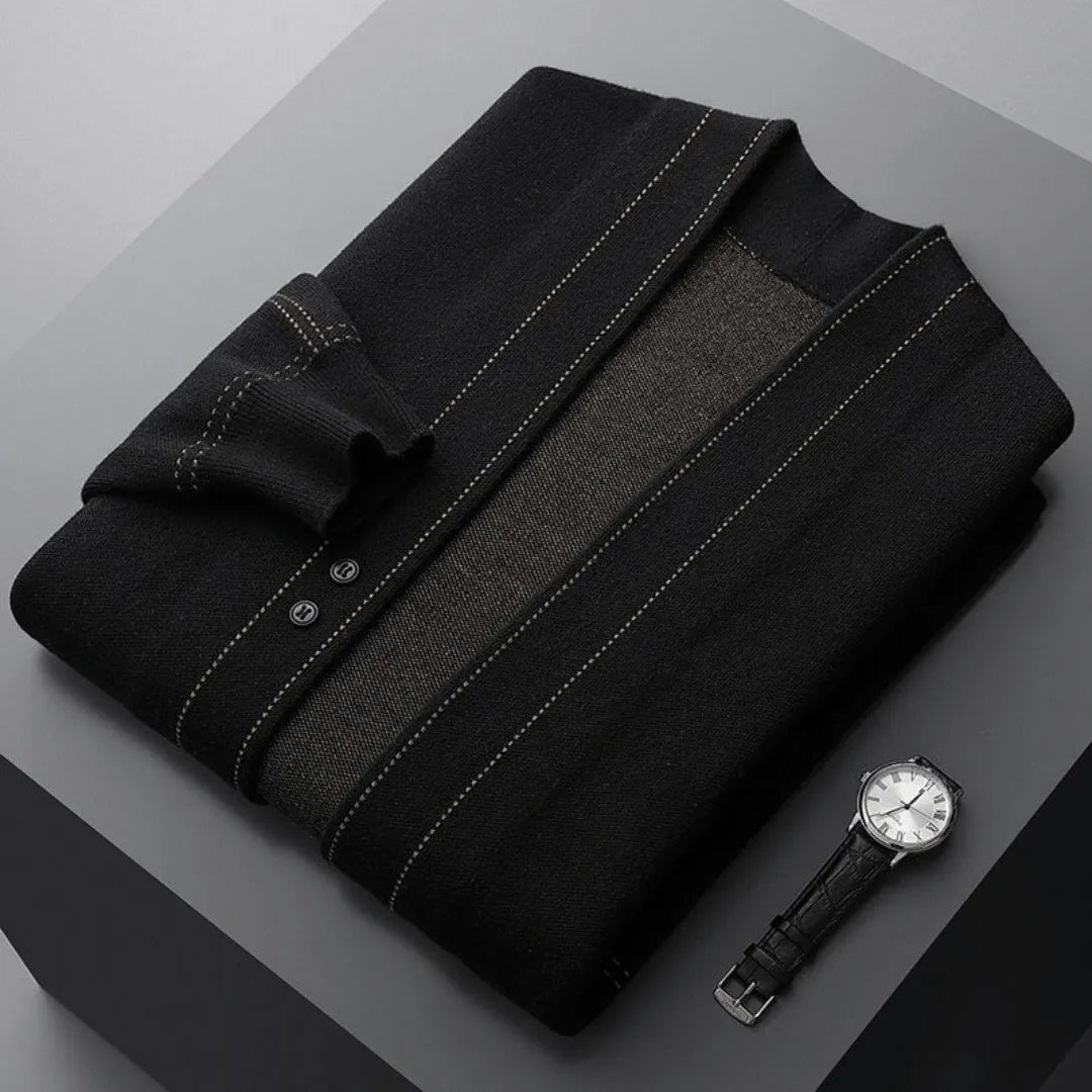 Men's Cardigan Sweater - Button - Front Design for All - Season Layering and Relaxed Fit - We are MFEO