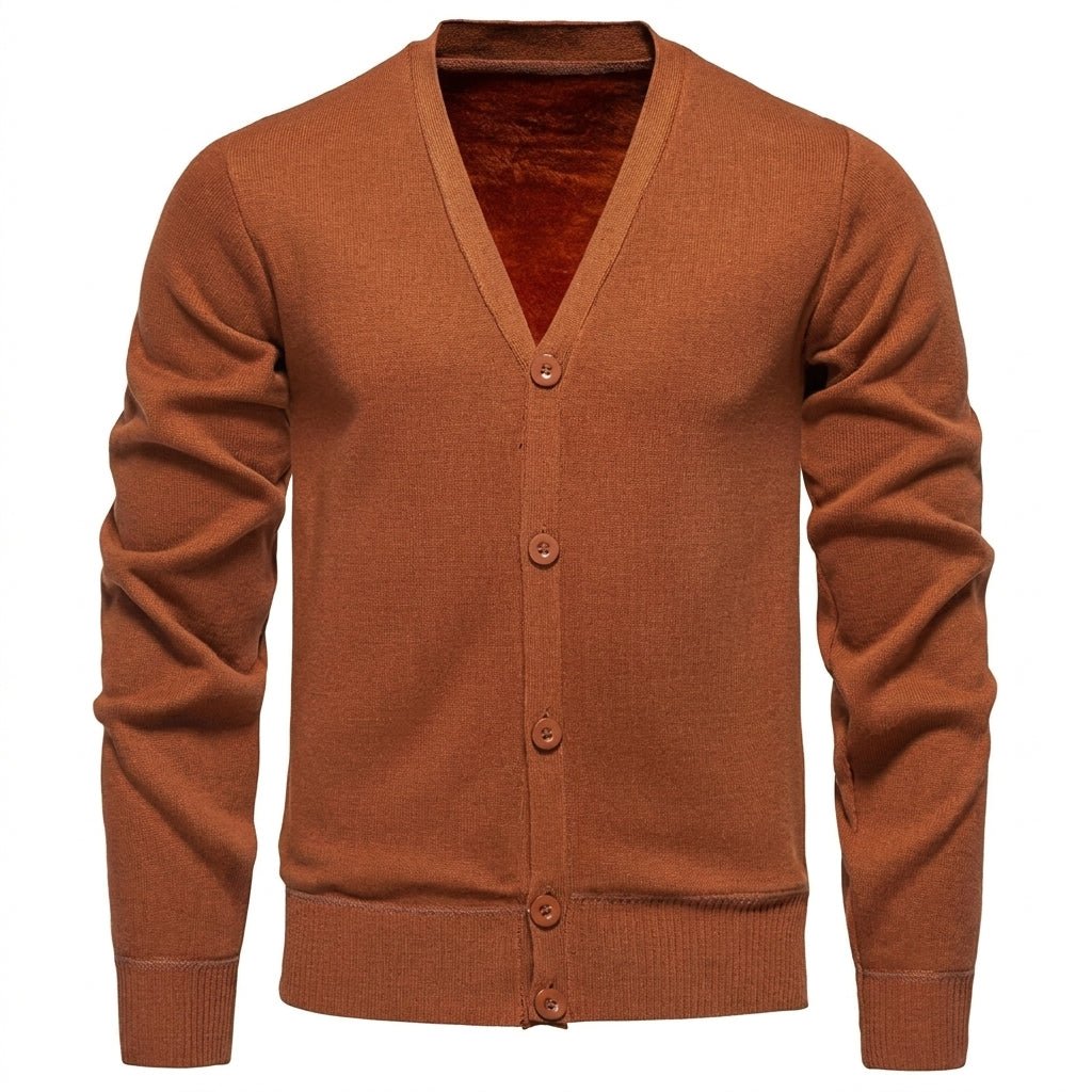 Men's Cardigan Sweater – Slim Fit V - Neck for Autumn and Winter Smart Casual Wear - We are MFEO