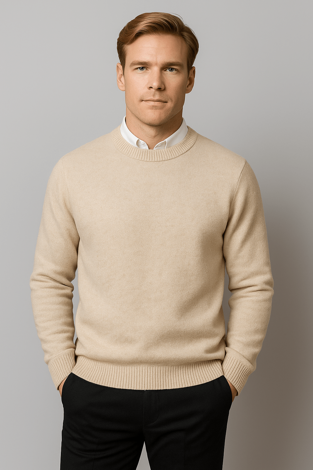 Men's Crew Neck Sweater – Classic Long Sleeve Knit, Flattering Fit - We are MFEO