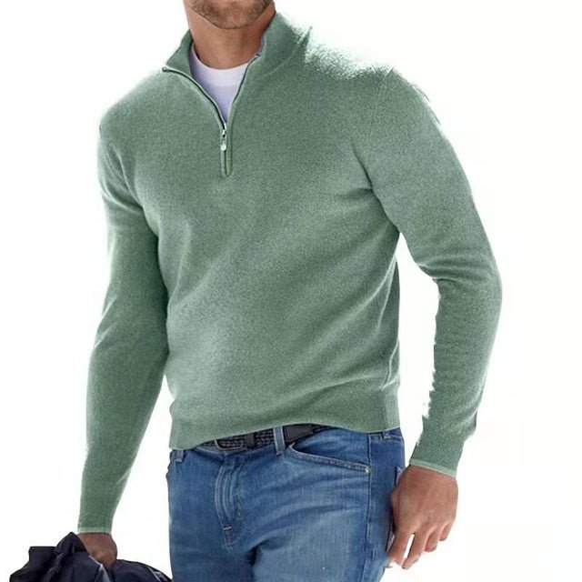 Men's Quarter Zip Sweater – Comfortable Long Sleeve Design for Casual Wear - We are MFEO