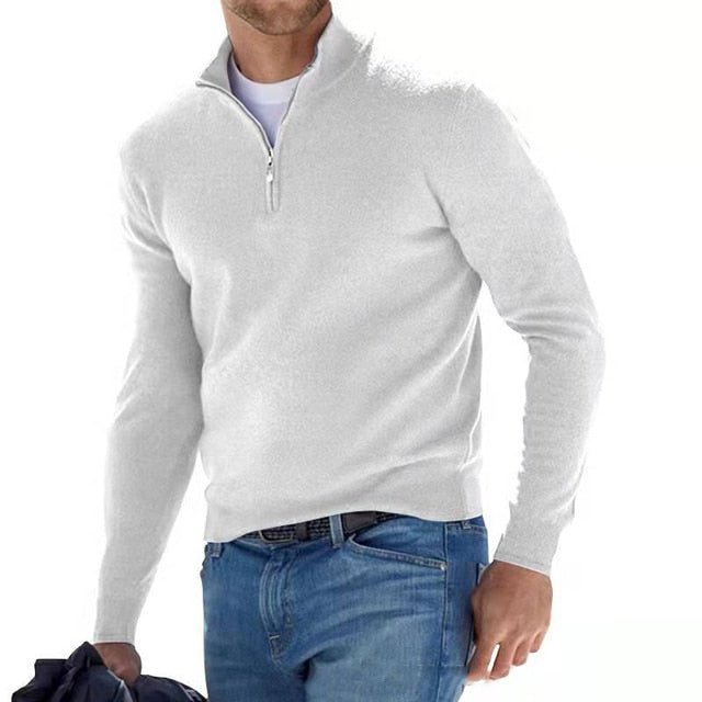 Men's Quarter Zip Sweater – Comfortable Long Sleeve Design for Casual Wear - We are MFEO