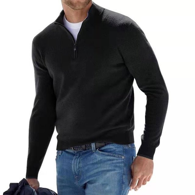 Men's Quarter Zip Sweater – Comfortable Long Sleeve Design for Casual Wear - We are MFEO