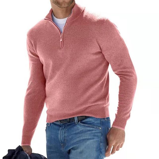 Men's Quarter Zip Sweater – Comfortable Long Sleeve Design for Casual Wear - We are MFEO