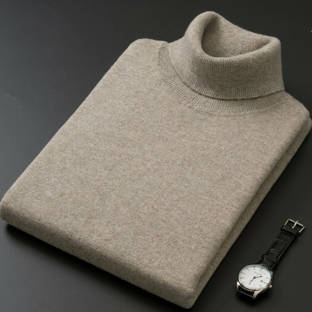 Men's Turtleneck Sweater – Slim Fit Cashmere for Autumn and Winter Smart Casual Wear - We are MFEO