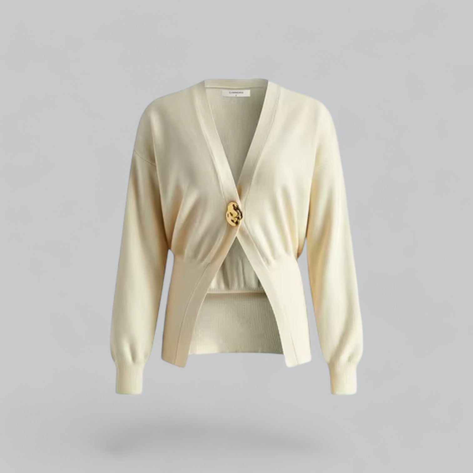 Women's Cardigan V - Neck – Tailored Fit with Gold Closure - We are MFEO