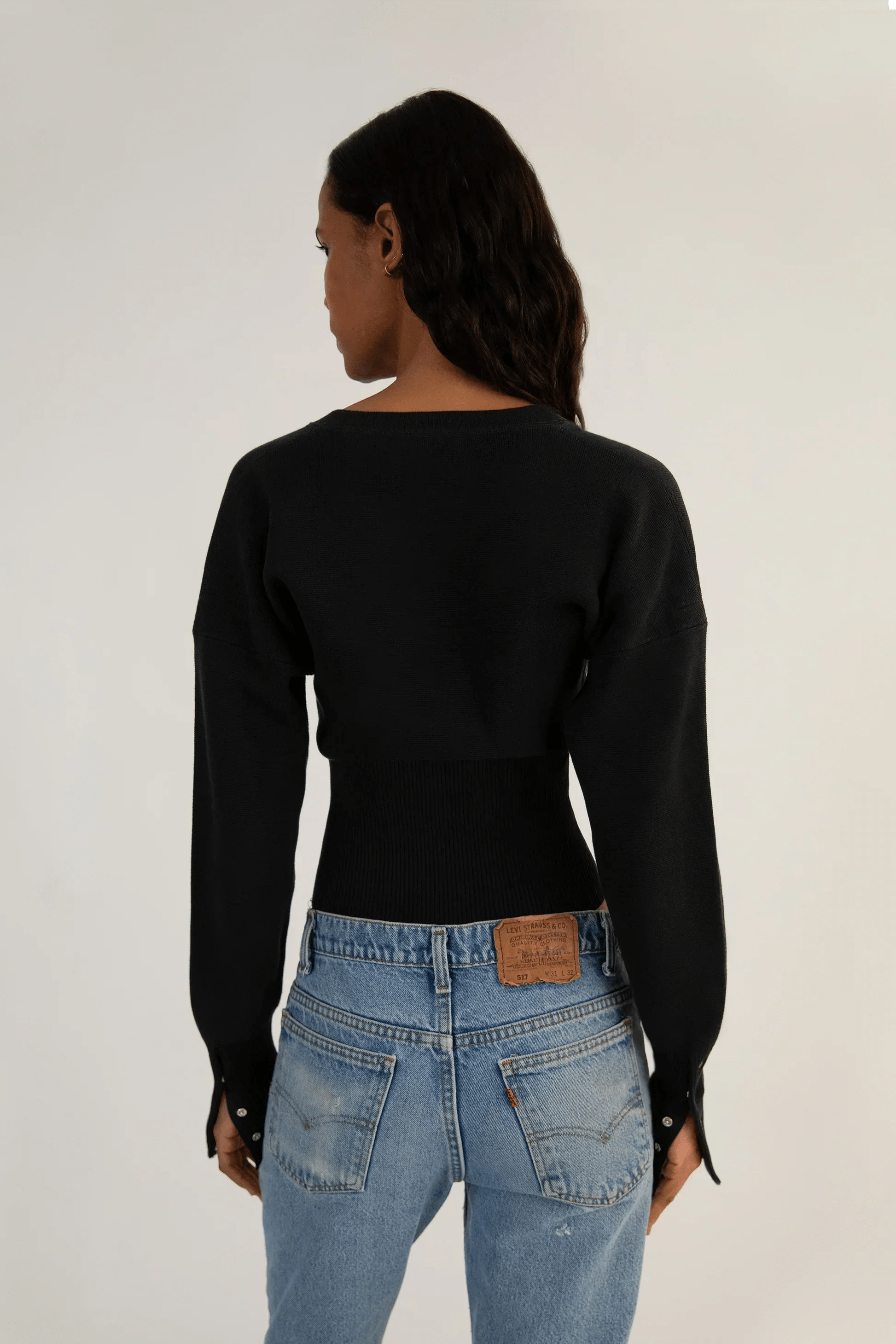 Women's Cropped Cardigan – Fitted Knit with Button Closure - We are MFEO