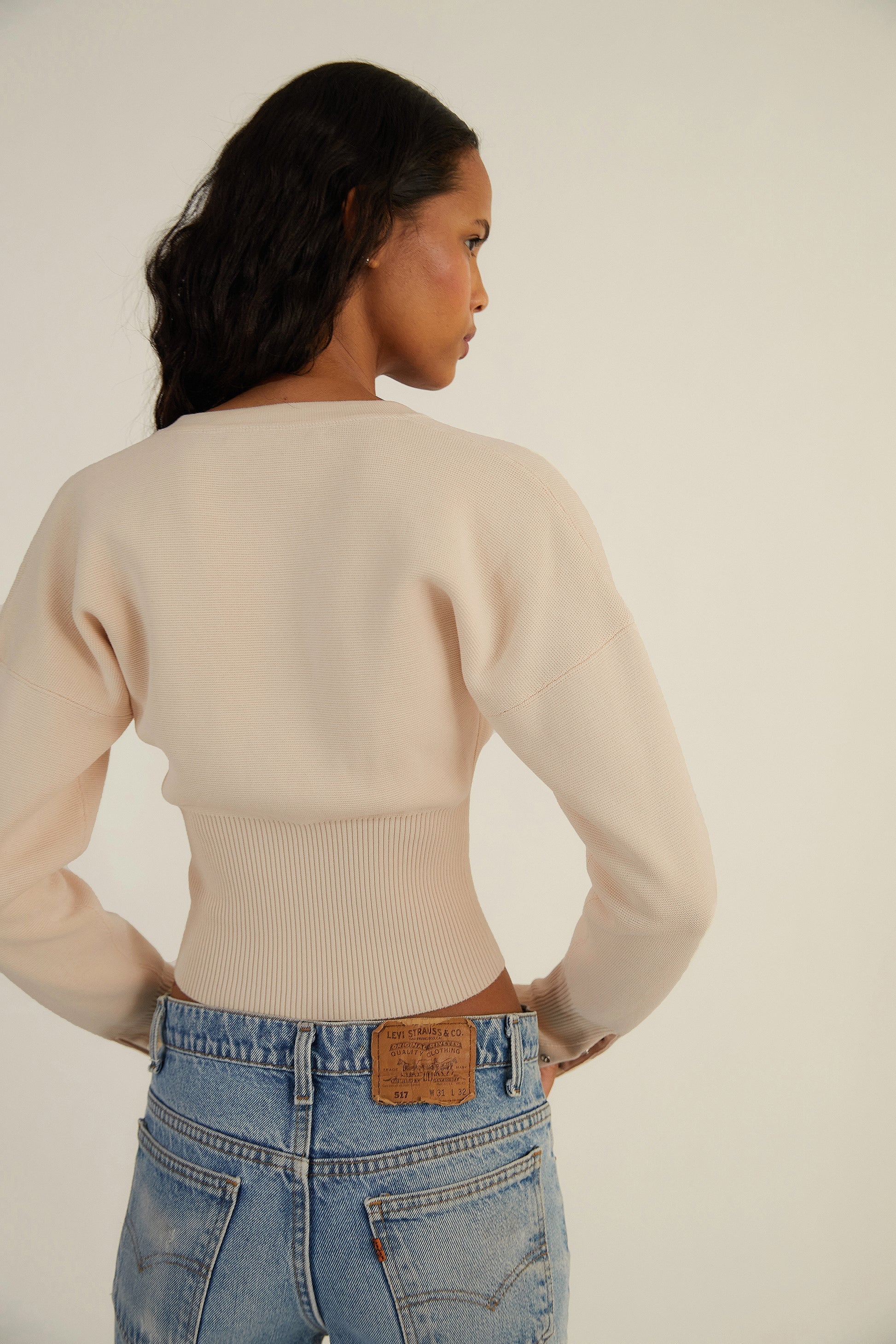 Women's Cropped Cardigan – Fitted Knit with Button Closure - We are MFEO