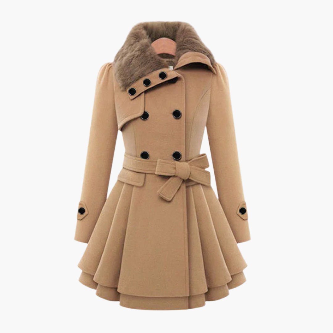 Women's Faux Fur Coat – Waist Tie Short Dress Design - We are MFEO