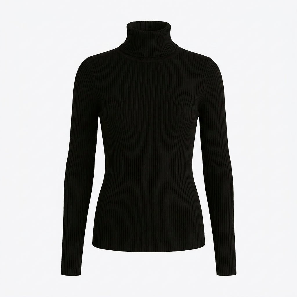Women's Ribbed Turtleneck Sweater – Slim Fit for Autumn and Winter - We are MFEO
