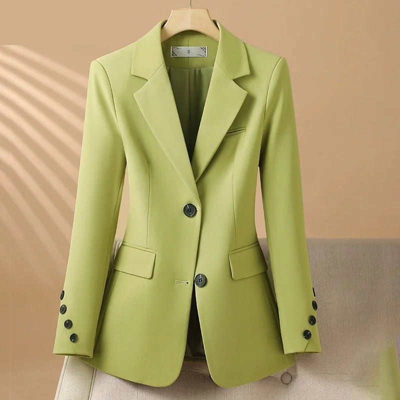 Women's Tailored Blazer – Fitted Notch Lapel Jacket for Work and Formal Events - We are MFEO