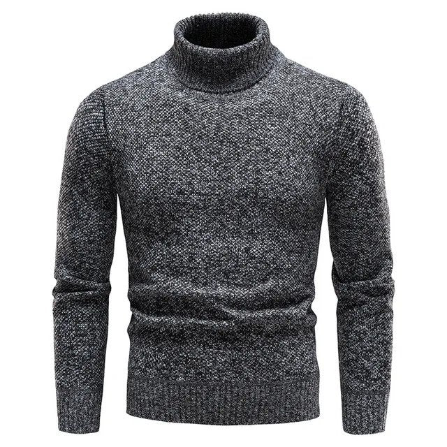 Men's Black Turtleneck Jumper – Slim Fit Knitwear for Casual Wear 3