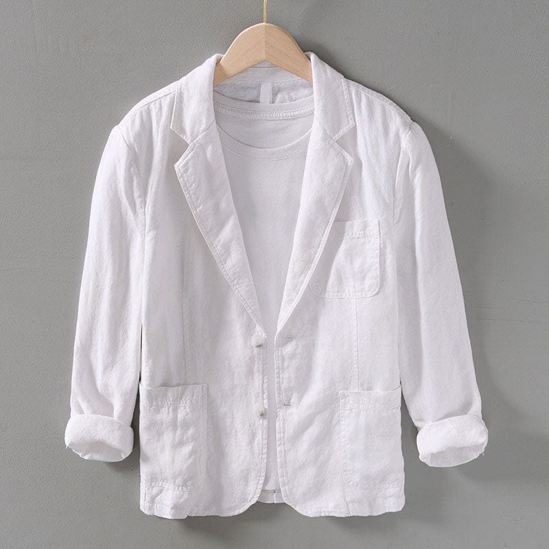 Men's Casual Blazer Jacket – Lightweight Linen Blend, Unstructured Fit for Smart-Casual Wear 3