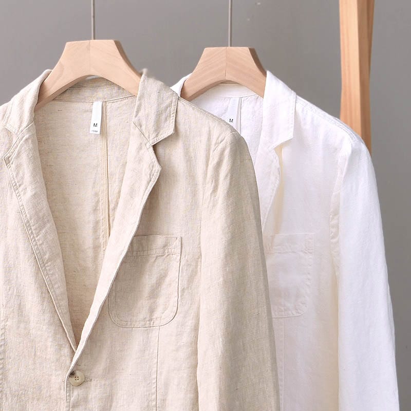 Men's Casual Blazer Jacket – Lightweight Linen Blend, Unstructured Fit for Smart-Casual Wear 4