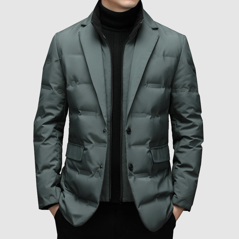Men's Padded Jacket for Winter – Tailored Smart Casual Outerwear with Notch Lapels 1