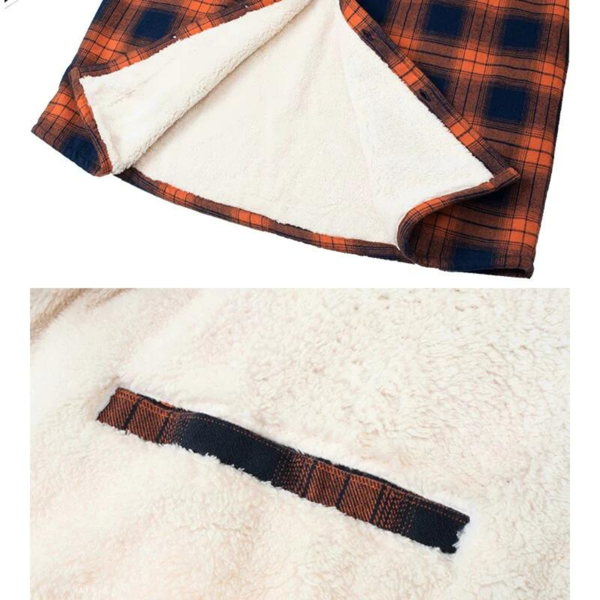 Men's Sherpa Lined Plaid Jacket – Cozy and Stylish for Cold Weather 3