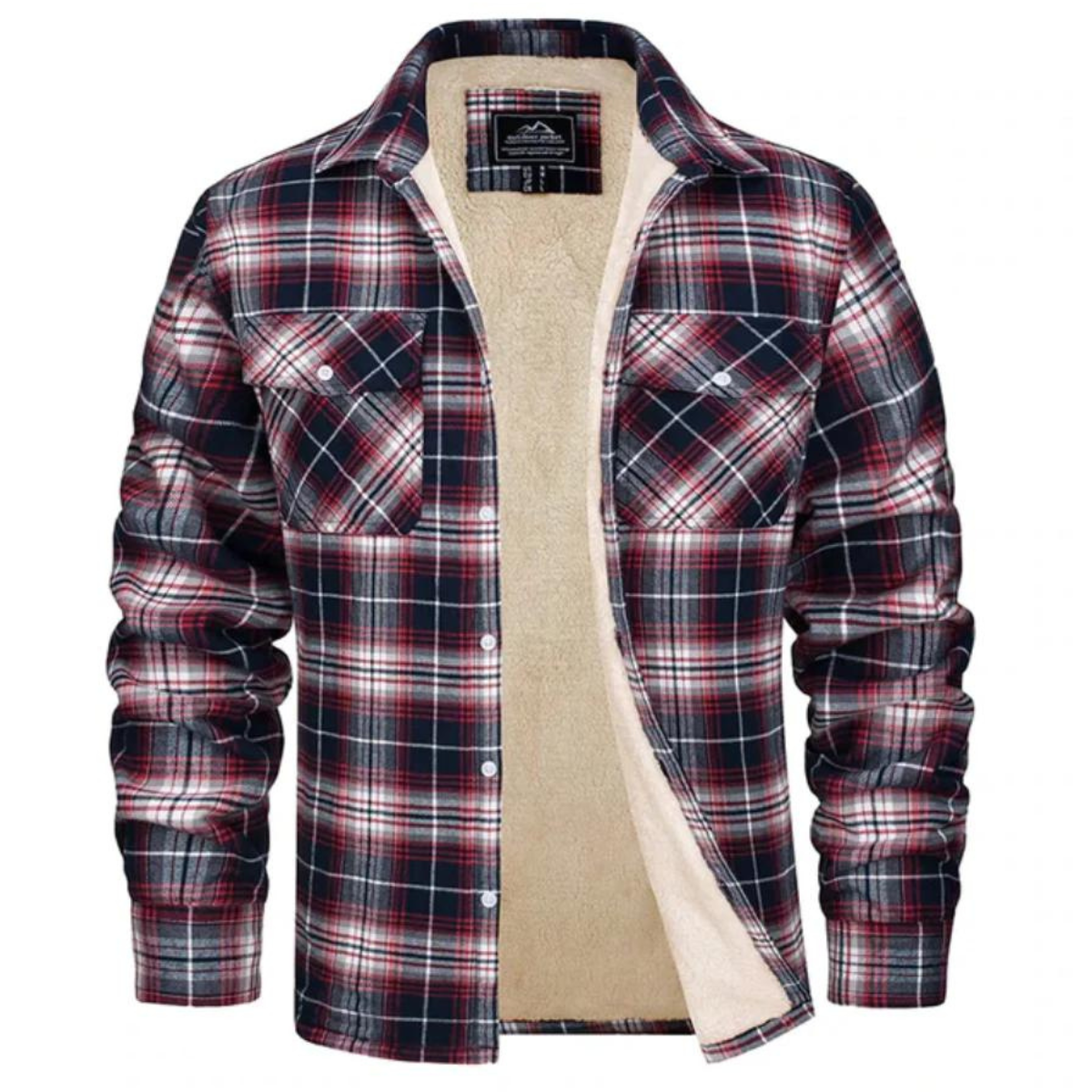 Men's Sherpa Lined Plaid Jacket – Cozy and Stylish for Cold Weather 5