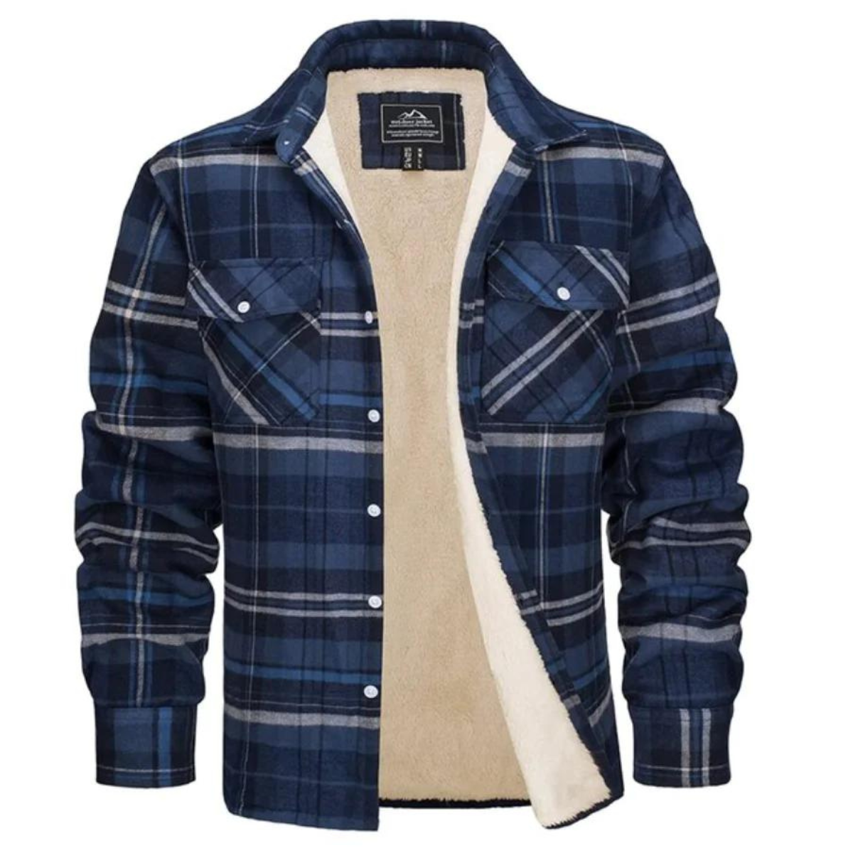 Men's Sherpa Lined Plaid Jacket – Cozy and Stylish for Cold Weather 9