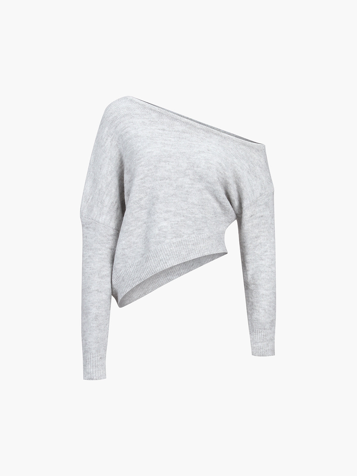 One Shoulder Asymmetric Knit Sweater – Long Sleeve, Comfortable Fit for Casual Wear 2
