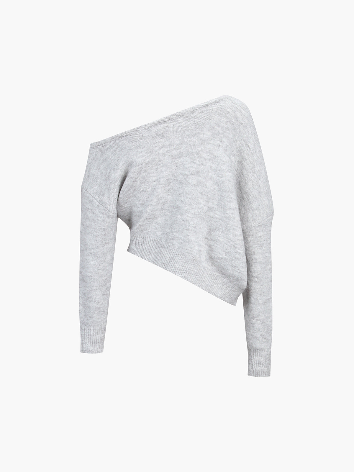 One Shoulder Asymmetric Knit Sweater – Long Sleeve, Comfortable Fit for Casual Wear 3