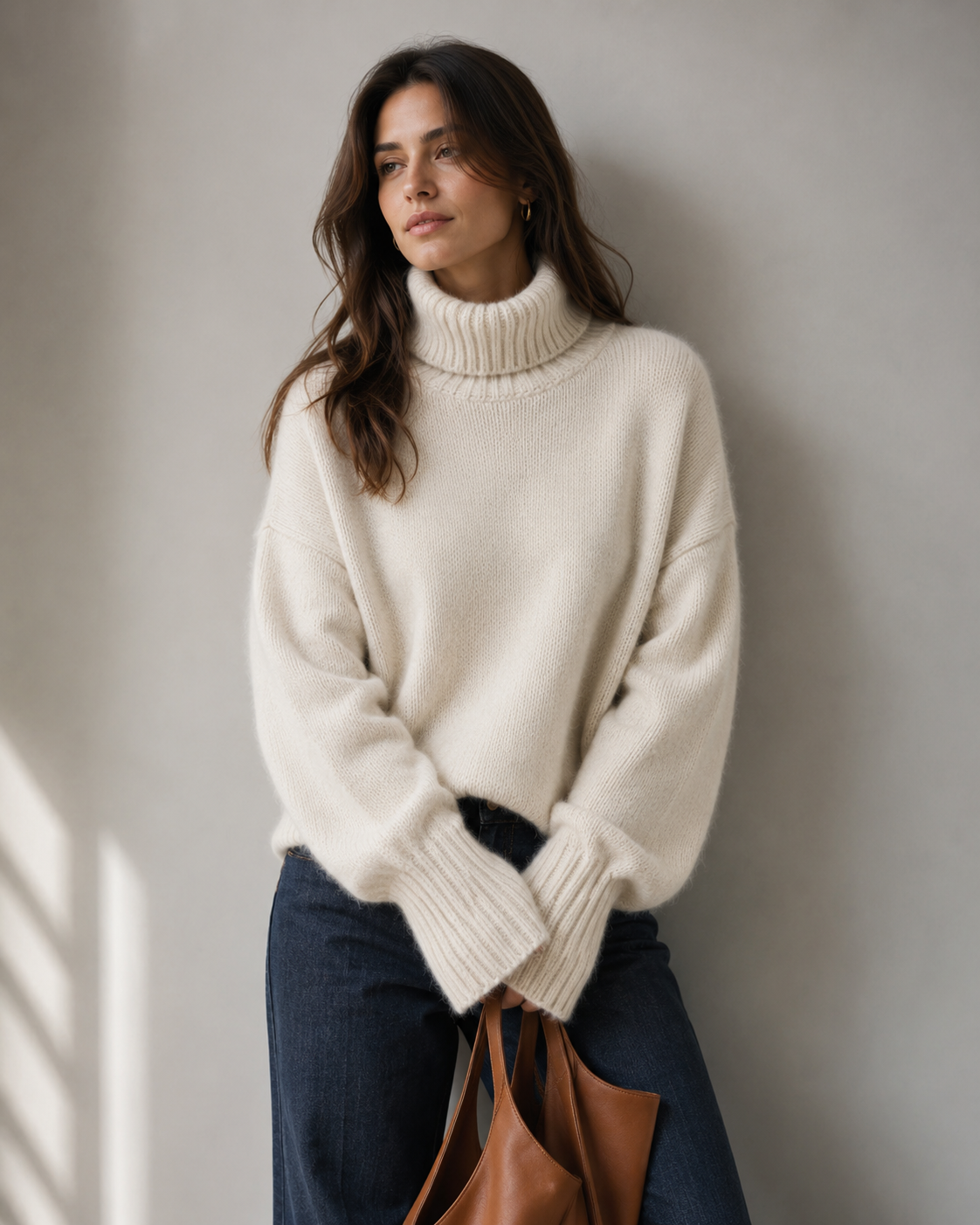 Oversized Turtleneck Sweater – 100% Cashmere for Autumn and Winter 0