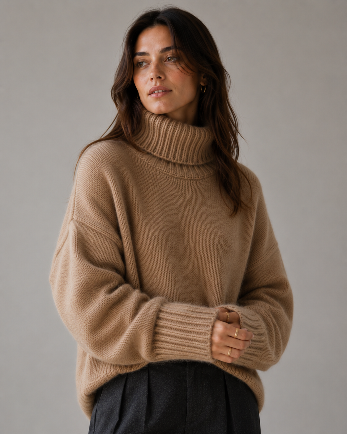 Oversized Turtleneck Sweater – 100% Cashmere for Autumn and Winter 3