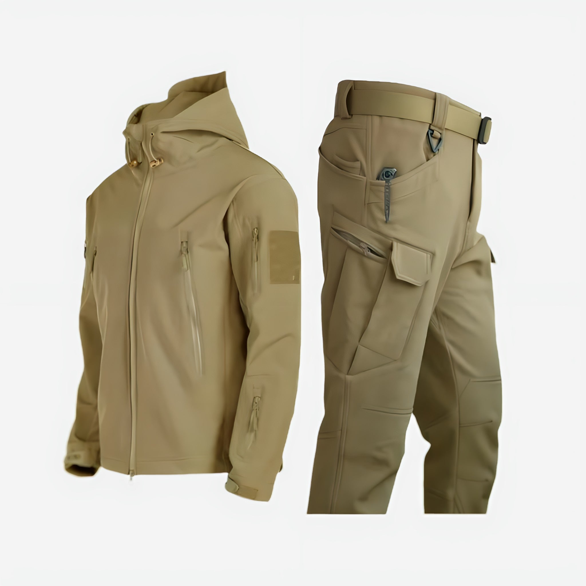 Waterproof Rain Jacket and Pants Set – Insulated Outdoor Clothing for Winter Hiking 1