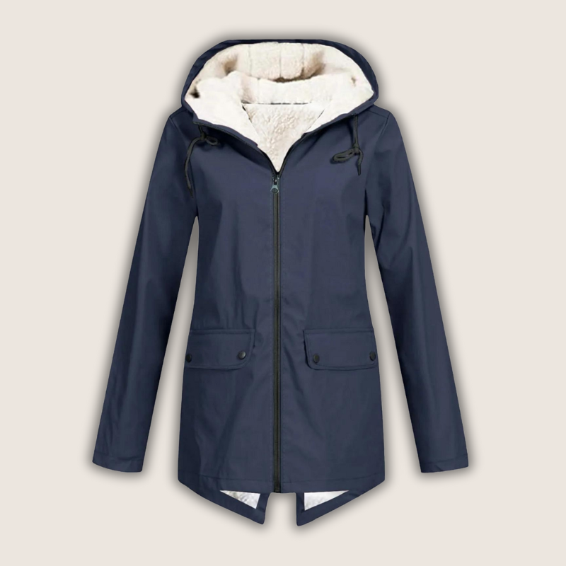 Waterproof Rain Jacket for Women – Windproof with Adjustable Hood and Practical Pockets 1