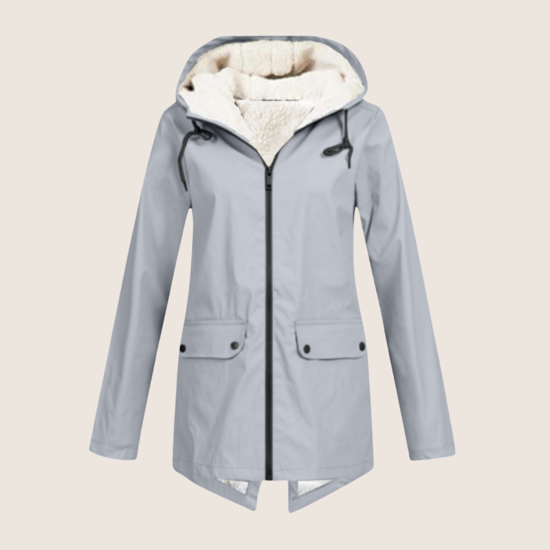 Waterproof Rain Jacket for Women – Windproof with Adjustable Hood and Practical Pockets 2