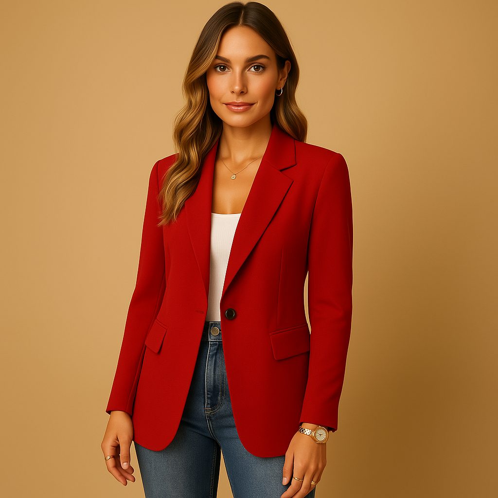 Women's Blazer with Notch Lapel – Classic Fit for Office and Casual Wear 2