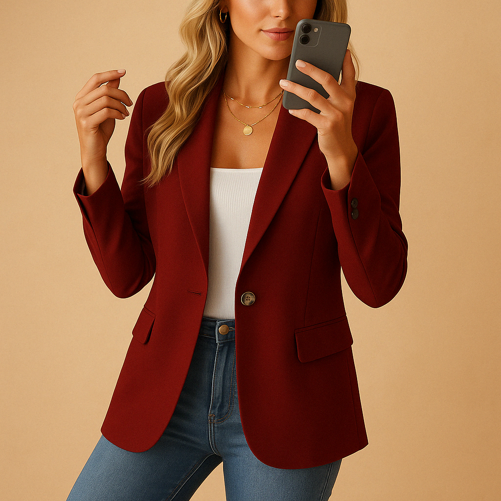Women's Blazer with Notch Lapel – Classic Fit for Office and Casual Wear 4