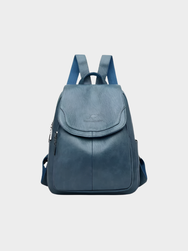 Women's Leather Backpack for Work – Structured Everyday Knapsack with Adjustable Straps 1
